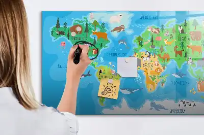 Lavagna magnetica a forma di mappa a fumetto