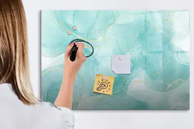 Lavagna magnetica per scrivere con motivo astratto effetto marmo