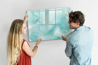 Lavagna magnetica per scrivere con motivo astratto effetto marmo