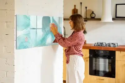 Lavagna magnetica per scrivere con motivo astratto effetto marmo