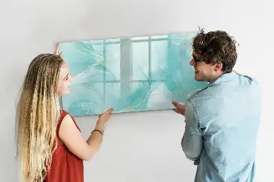 Lavagna magnetica per scrivere con motivo astratto effetto marmo