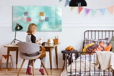Lavagna magnetica per scrivere con motivo astratto effetto marmo