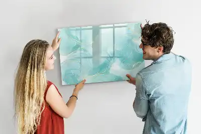 Lavagna magnetica per scrivere con motivo astratto effetto marmo