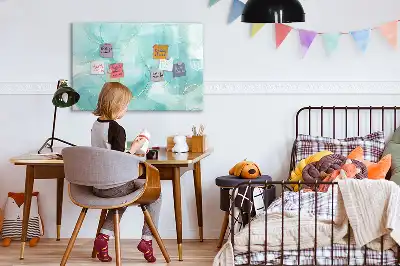 Lavagna magnetica per scrivere con motivo astratto effetto marmo