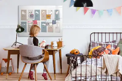 Lavagna magnetica per disegnare con calendario a tema gatti
