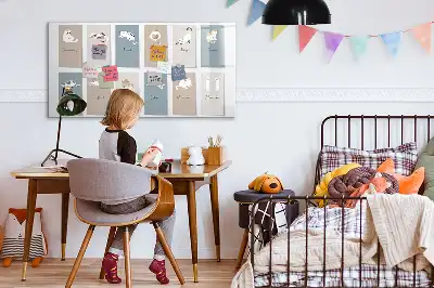 Lavagna magnetica per disegnare con calendario a tema gatti