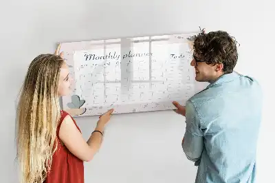 Lavagna magnetica per scrivere pianificatore del mese