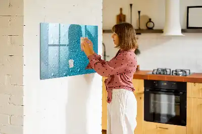 Lavagna magnetica per disegnare modello gocce d'acqua