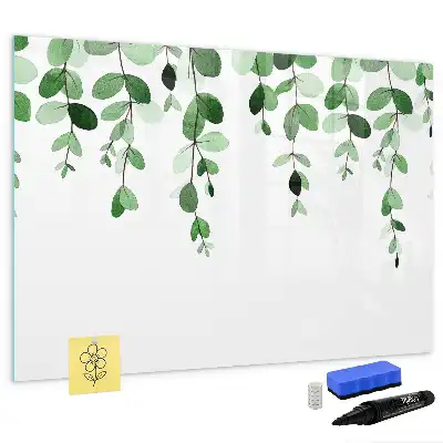 Lavagna magnetica con design a foglie di piante