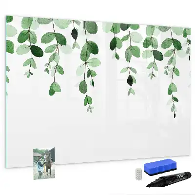 Lavagna magnetica con design a foglie di piante