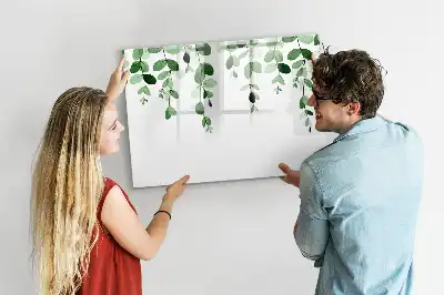 Lavagna magnetica con design a foglie di piante