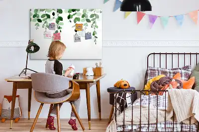 Lavagna magnetica con design a foglie di piante