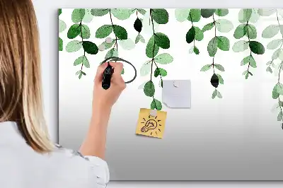 Lavagna magnetica con design a foglie di piante