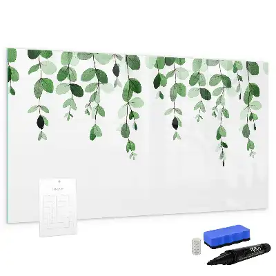 Lavagna magnetica con design a foglie di piante