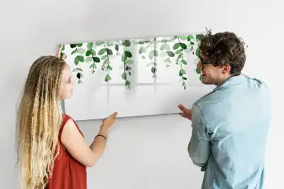 Lavagna magnetica con design a foglie di piante