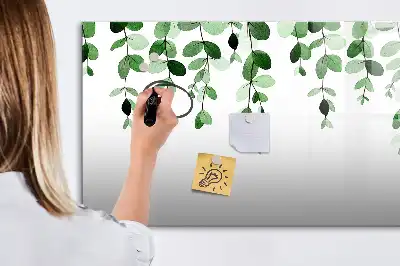 Lavagna magnetica con design a foglie di piante