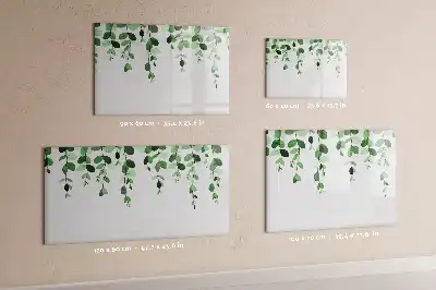 Lavagna magnetica con design a foglie di piante