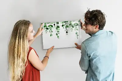 Lavagna magnetica con design a foglie di piante