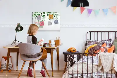 Lavagna magnetica con design a foglie di piante