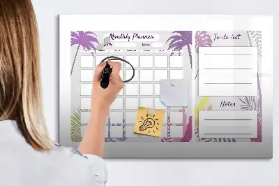 Lavagna magnetica per disegnare piano mensile