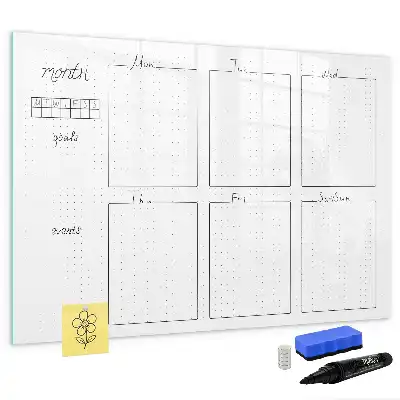 Lavagna magnetica per scrivere programma della settimana