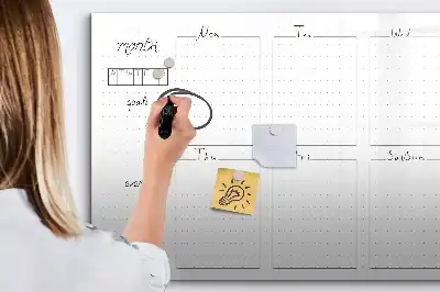 Lavagna magnetica per scrivere programma della settimana