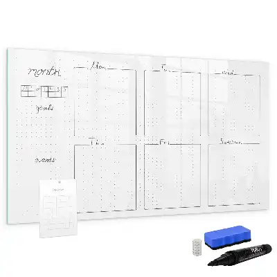 Lavagna magnetica per scrivere programma della settimana