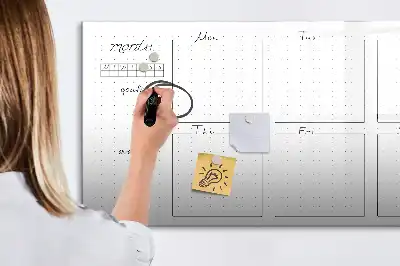 Lavagna magnetica per scrivere programma della settimana