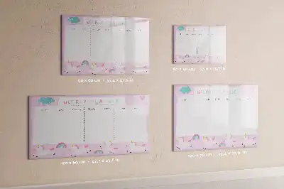 Pianificatore settimanale per bambini lavagna magnetica per disegnare