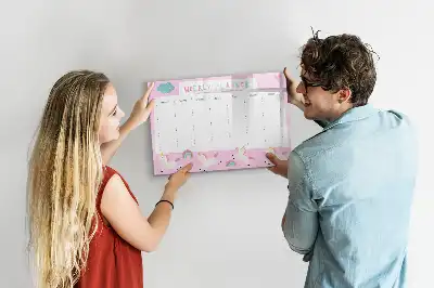 Pianificatore settimanale per bambini lavagna magnetica per disegnare