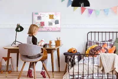 Pianificatore settimanale per bambini lavagna magnetica per disegnare
