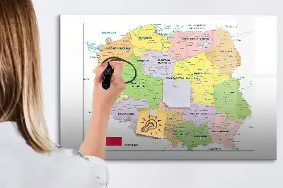 Lavagna magnetica con mappa della Polonia da disegnare