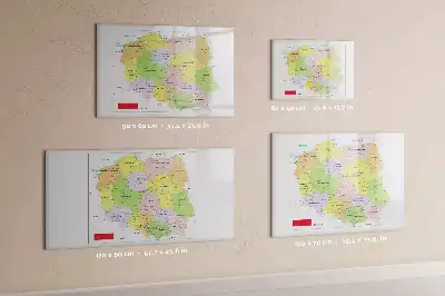 Lavagna magnetica con mappa della Polonia da disegnare