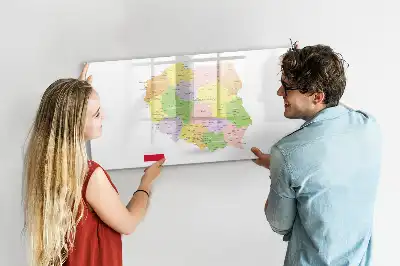 Lavagna magnetica con mappa della Polonia