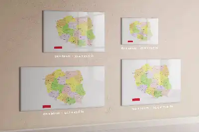 Lavagna magnetica con mappa della Polonia