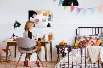Lavagna magnetica decorazione murale con stampa astrazione di macchie