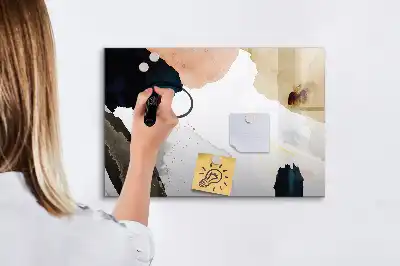 Lavagna magnetica decorazione murale con stampa astrazione di macchie