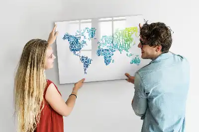 Lavagna magnetica per disegnare modello mappa delle dolci parole