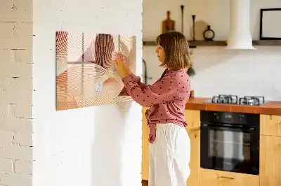 Lavagna magnetica per disegnare con motivo astratto a onde