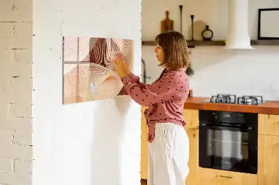 Lavagna magnetica per disegnare con motivo astratto a onde
