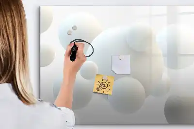 Lavagna magnetica per disegnare modello astrazione di sfere