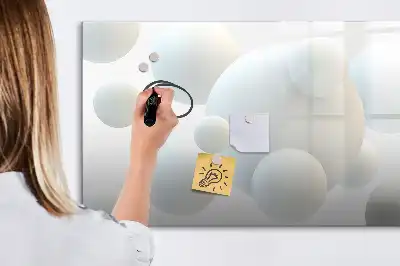 Lavagna magnetica per disegnare modello astrazione di sfere