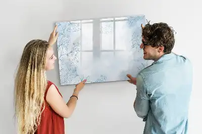 Lavagna magnetica per scrivere modello Schizzo di piante