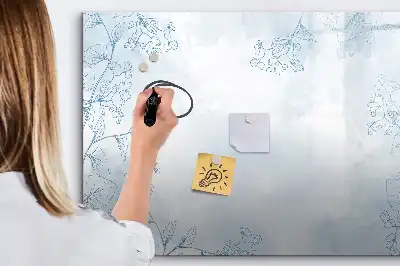 Lavagna magnetica per scrivere modello Schizzo di piante
