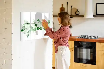 Lavagna magnetica per disegnare motivo rami di piante