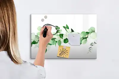 Lavagna magnetica per disegnare motivo rami di piante