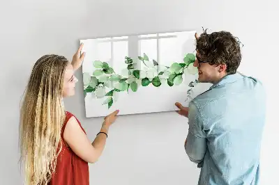 Lavagna magnetica per disegnare motivo rami di piante
