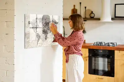 Lavagna magnetica da disegno mappa del mondo