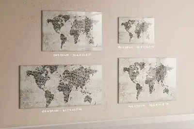 Lavagna magnetica da disegno mappa del mondo