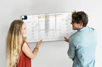 Lavagna magnetica per scrivere pianificatore settimanale